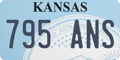 KS license plate 795ANS