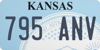 KS license plate 795ANV