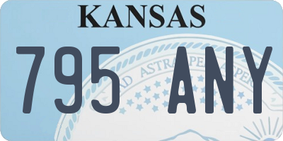 KS license plate 795ANY