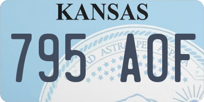 KS license plate 795AOF