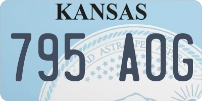 KS license plate 795AOG