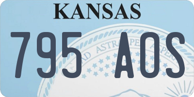 KS license plate 795AOS