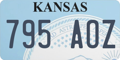 KS license plate 795AOZ