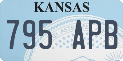 KS license plate 795APB
