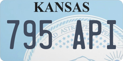KS license plate 795API