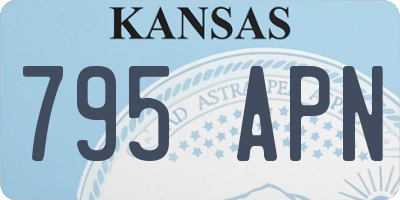 KS license plate 795APN