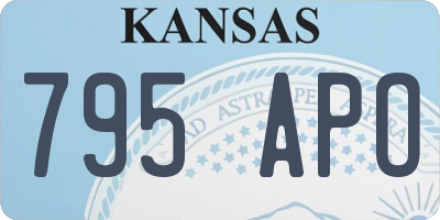 KS license plate 795APO
