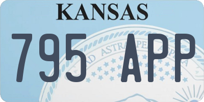 KS license plate 795APP