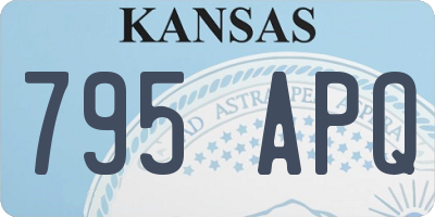 KS license plate 795APQ