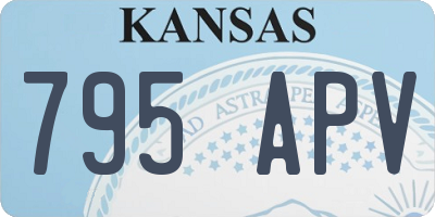 KS license plate 795APV