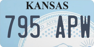 KS license plate 795APW