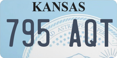 KS license plate 795AQT