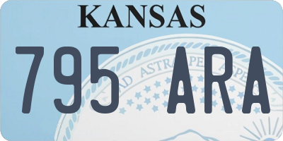 KS license plate 795ARA