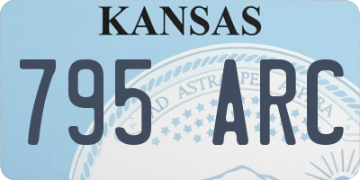 KS license plate 795ARC