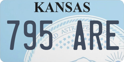 KS license plate 795ARE