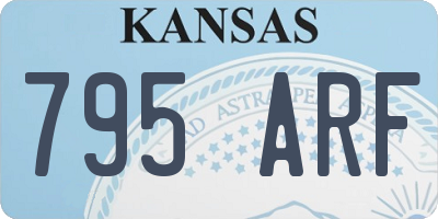 KS license plate 795ARF
