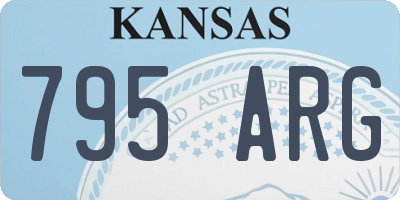 KS license plate 795ARG