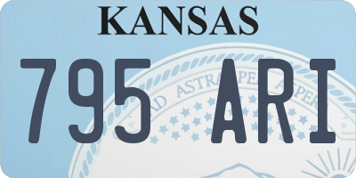 KS license plate 795ARI