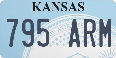 KS license plate 795ARM