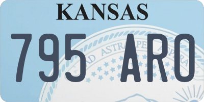 KS license plate 795ARO