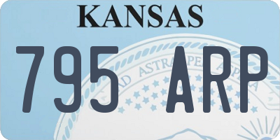 KS license plate 795ARP