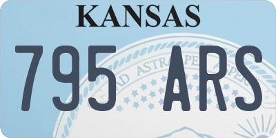 KS license plate 795ARS