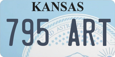 KS license plate 795ART