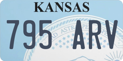 KS license plate 795ARV