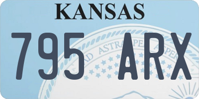 KS license plate 795ARX