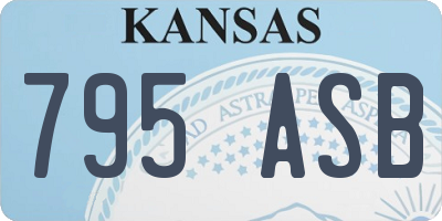 KS license plate 795ASB