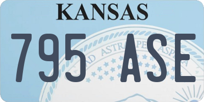 KS license plate 795ASE