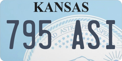 KS license plate 795ASI