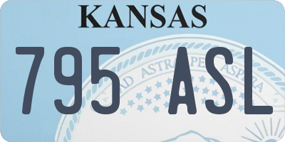 KS license plate 795ASL