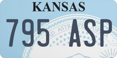 KS license plate 795ASP