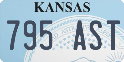 KS license plate 795AST