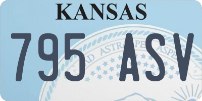 KS license plate 795ASV