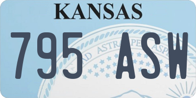 KS license plate 795ASW