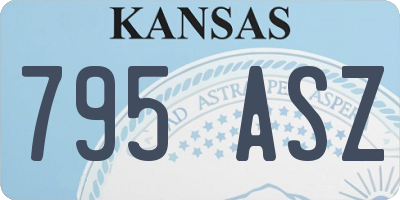 KS license plate 795ASZ