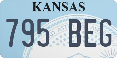 KS license plate 795BEG