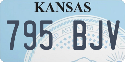 KS license plate 795BJV