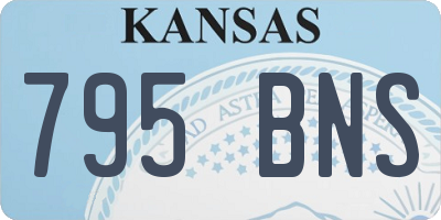 KS license plate 795BNS