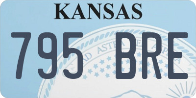 KS license plate 795BRE