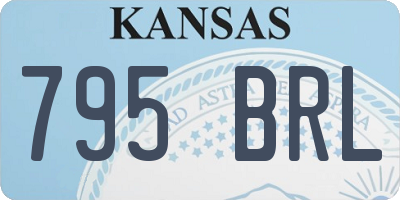 KS license plate 795BRL