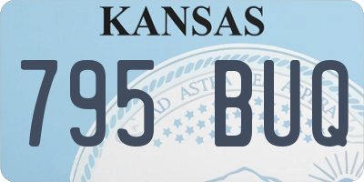 KS license plate 795BUQ