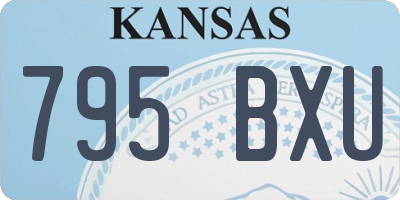 KS license plate 795BXU