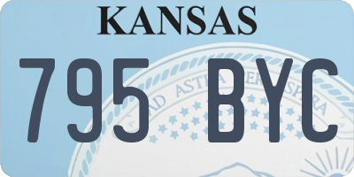 KS license plate 795BYC