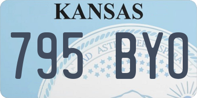 KS license plate 795BYO