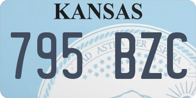 KS license plate 795BZC