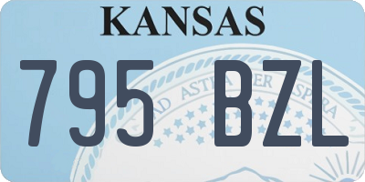 KS license plate 795BZL