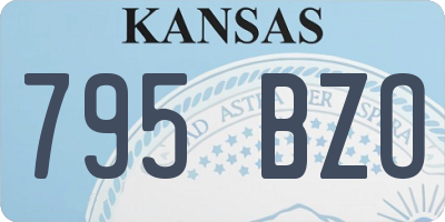 KS license plate 795BZO